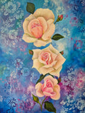 Trinity - roses . Oil paint on board