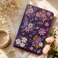 Handpainted NLT Bible - Pretty purple florals design