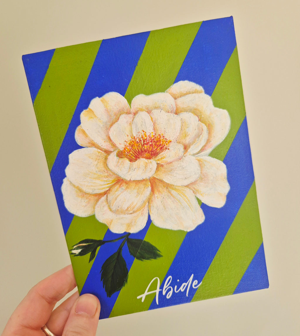 Words of encouragement Collection - Abide - Peony