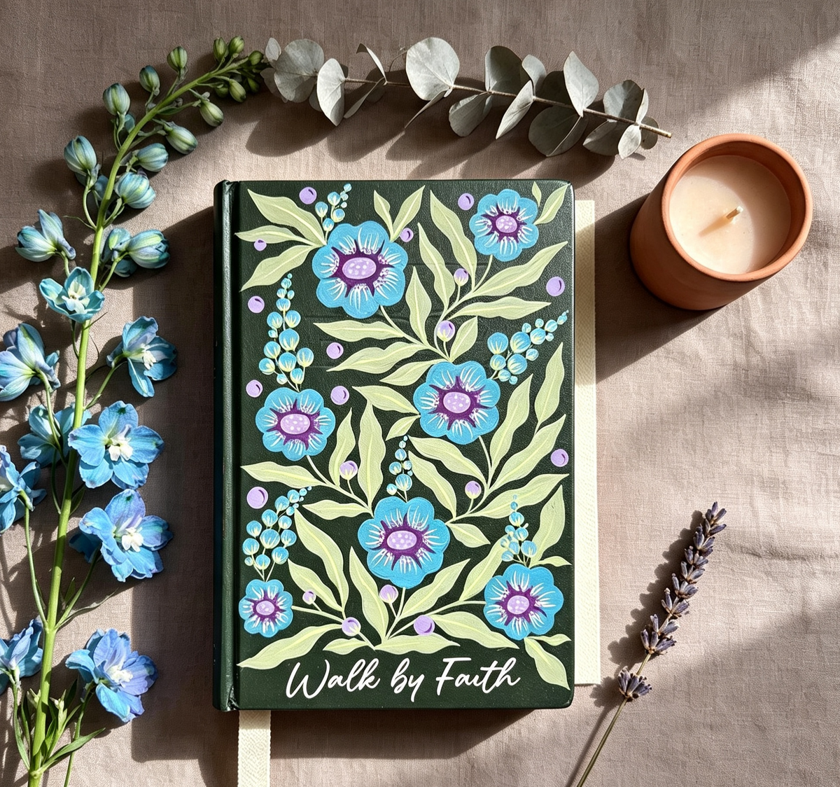 Handpainted NIV Bible - Walk by Faith