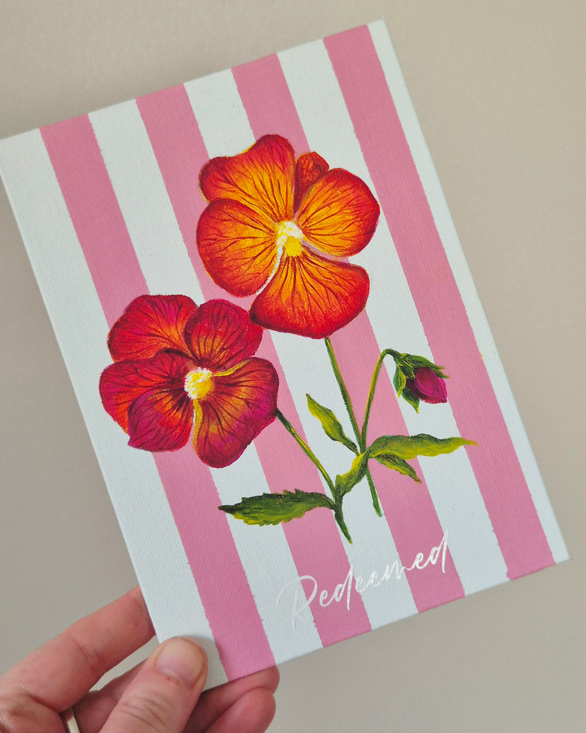 Words of encouragement Collection - Redeemed - Pansies