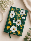 Handpainted Bible in One year - cream and gold floral design