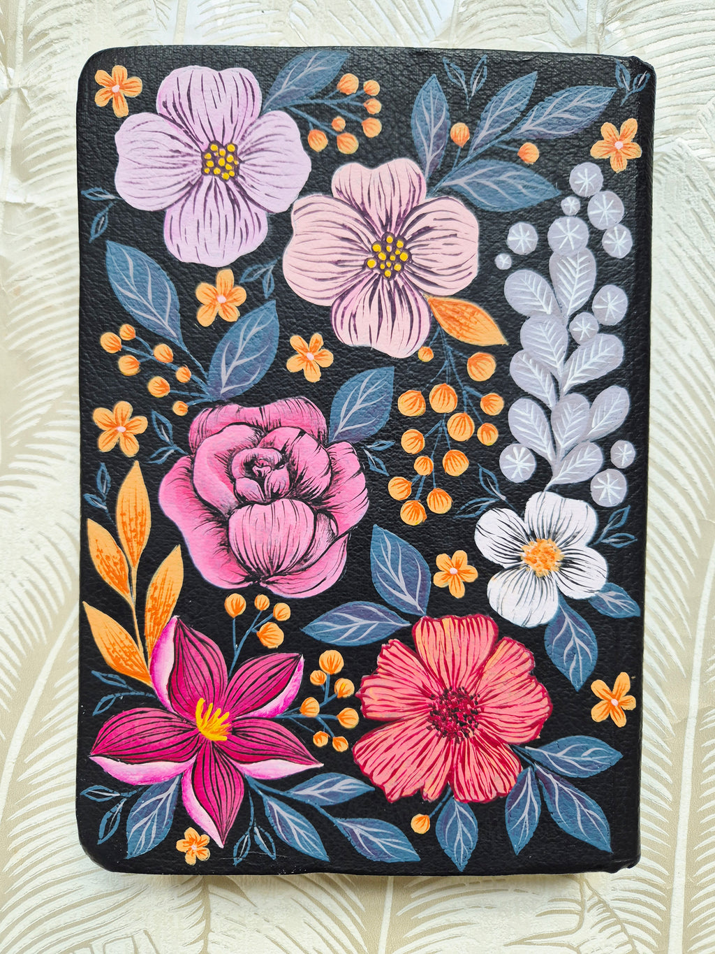 Handpainted RSV Bible - God is Love Floral design