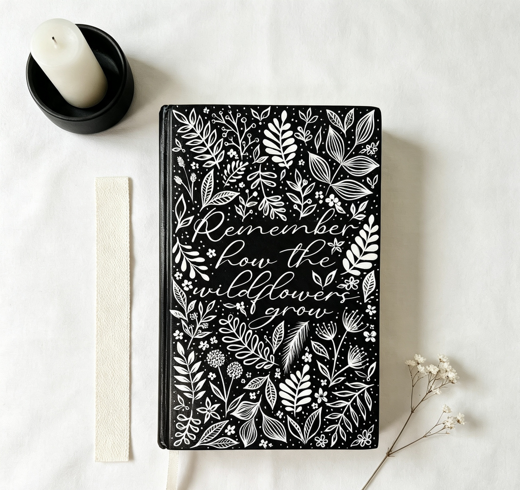 Handpainted NIV Bible - Remember how the wildflowers grow