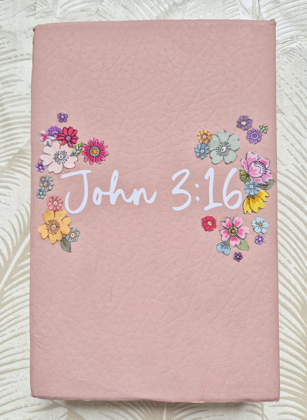 NLT Bible with handcut fabric flowers