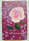 Handpainted KJV Bible - Rose design , He restores my soul