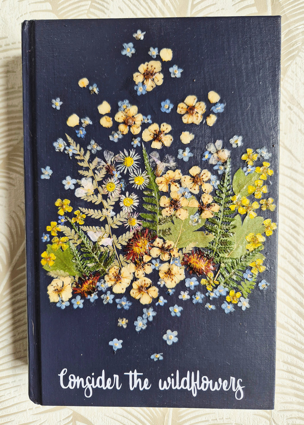 NIV Bible with real pressed wildflowers - consider the wildflowers