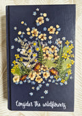 NIV Bible with real pressed wildflowers - consider the wildflowers